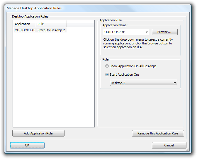 DeskSpace 1.5.5 - Manage Desktop Application Rules