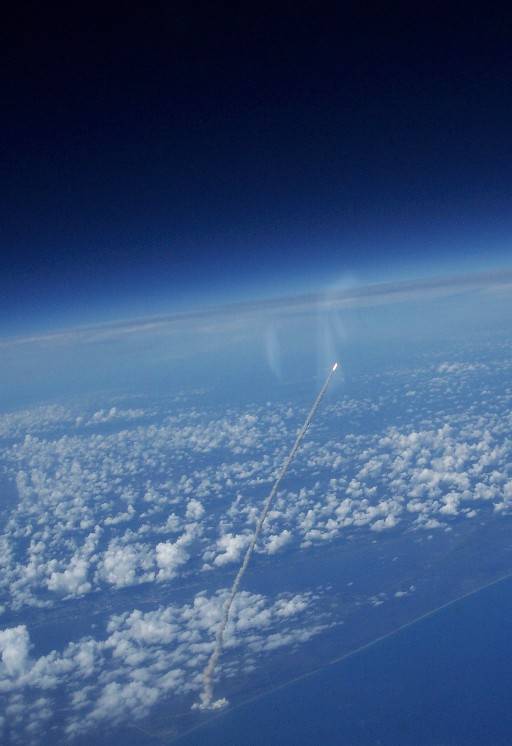 Space Shuttle Seen From Chase Plane.