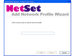 Set up your network profiles using an easy to use wizard.