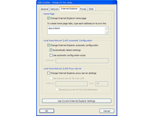 Modify Internet Explorer settings.