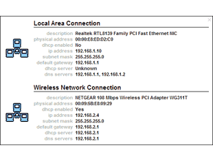 Display network adapter IP configuration with a single key press.