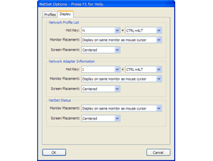 NetSet is highly configurable.