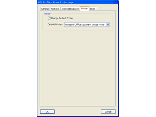 You can also change the default printer for a network connection.